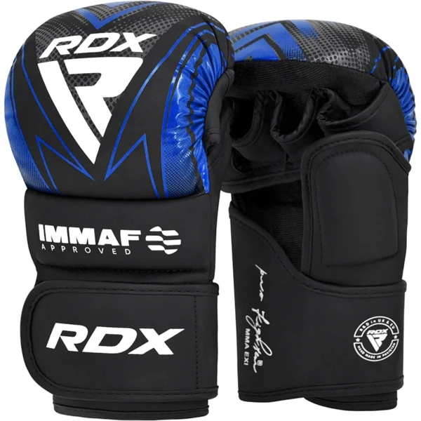 MMA Rukavice za sparing RDX IMMAF Plave - Image 2