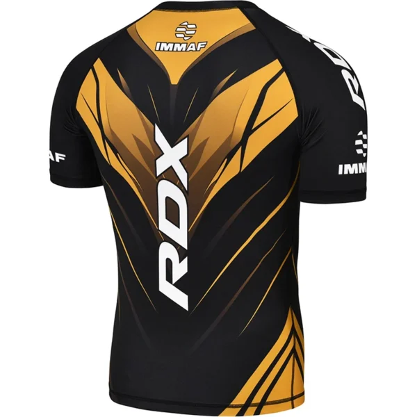 Rash Guard Kompresivna majica RDX IMMAF Zlatna - Image 3