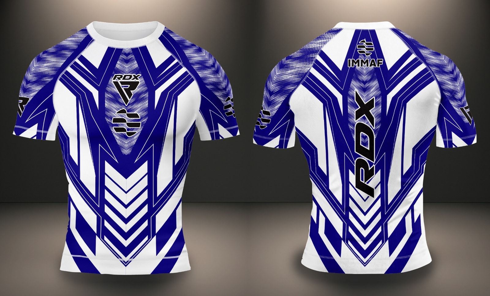 Rash Guard Kompresivna majica RDX IMMAF Blue White
