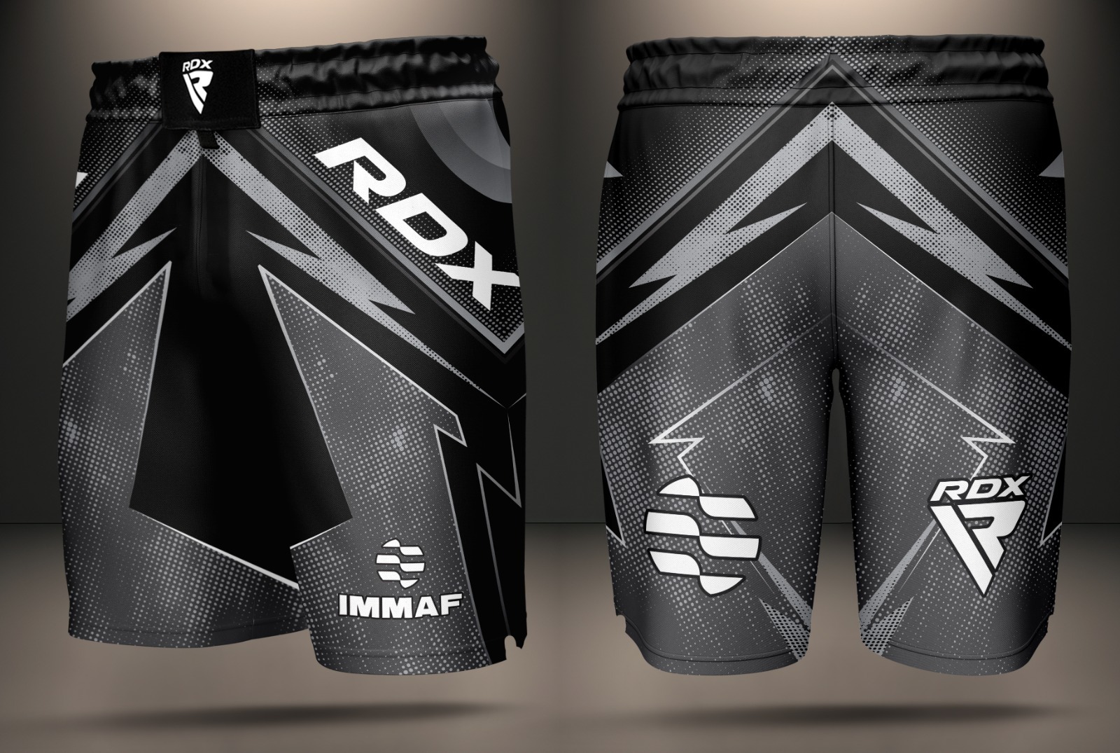 MMA No GI RDX IMMAF Šorts Black