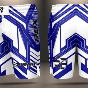 MMA No GI RDX IMMAF Šorts Blue White