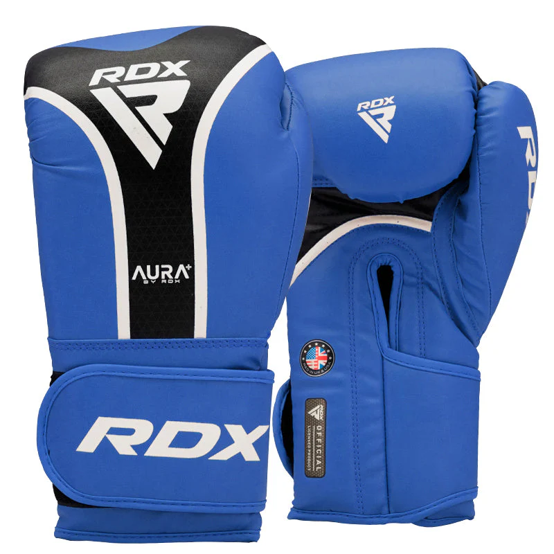 RDX Rukavice za boks Aura Plus Plave 12oz - Slika 2