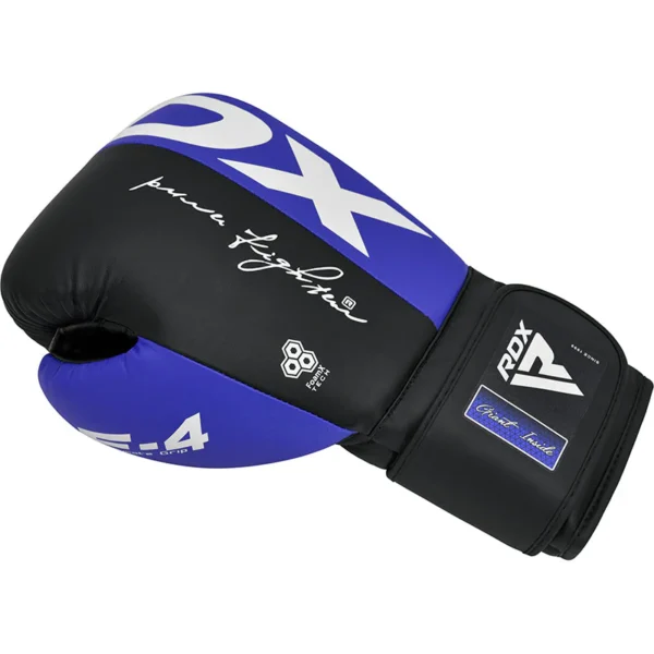 RDX F4 Bokserske sparing Rukavice Plave 12oz - Image 5