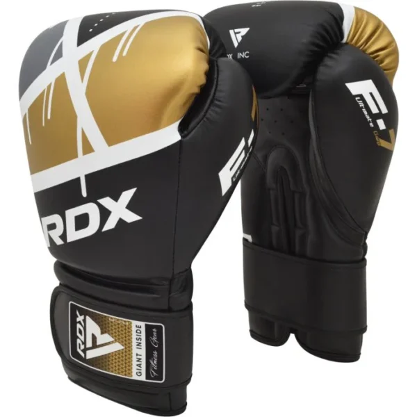 RDX F7 Ego Bokserske rukavice Gold 12oz - Image 2