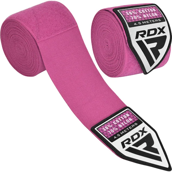 RDX WX Professional boxing hand wraps roze boje – par