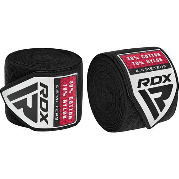 RDX WX Professional boxing hand wraps crne boje – par