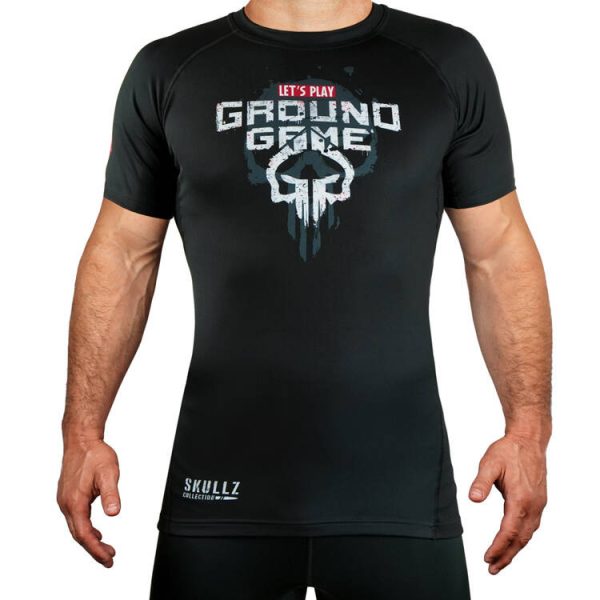 Ground game Rashguard Skullz za BJJ kratki rukav – prednja strana