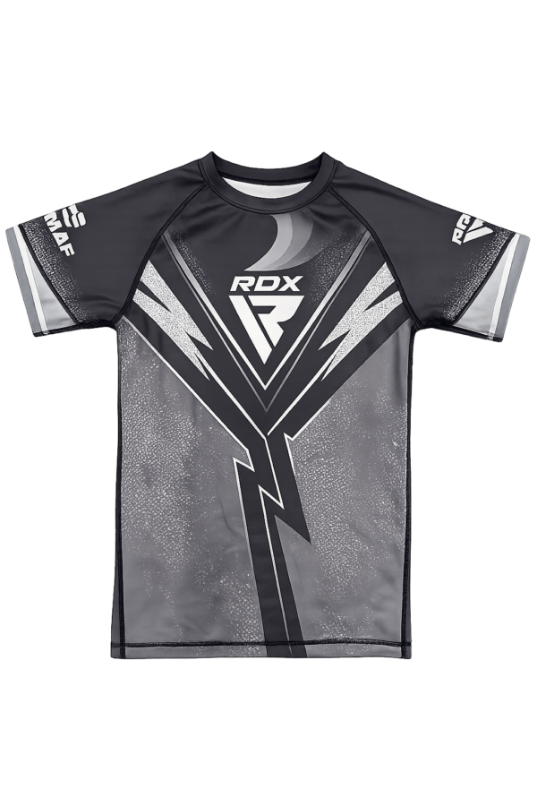 RDX IMMAF rash guard kompresivna majica crna prednja strana